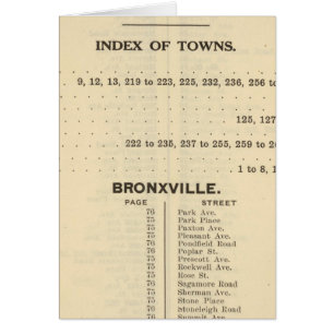 Cartão Cidades de Índice, Bronxville