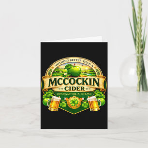 Cartão Cider Mccockin Mccain humor engraçado do dia de Sã