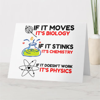 Cartão Ciência BIOLOGIA QUÍMICA FÍSICA