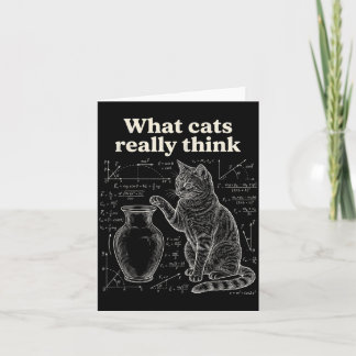 Cartão Ciência de Gato Engraçada Humor O que os Gatos Pen