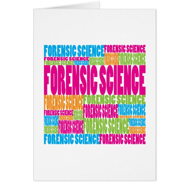 Cartão Ciência forense colorida (Frente)