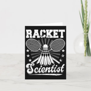 Cartão Cientista em Racket - Atleta do Jogador de Badmint