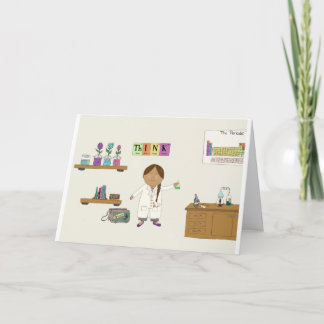 Cartão Cientista Menina