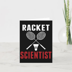 Cartão Cientista Racket Engraçado Badminton Pai Mãe