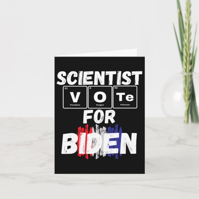 Cartão Cientista Vota Biden (Frente)