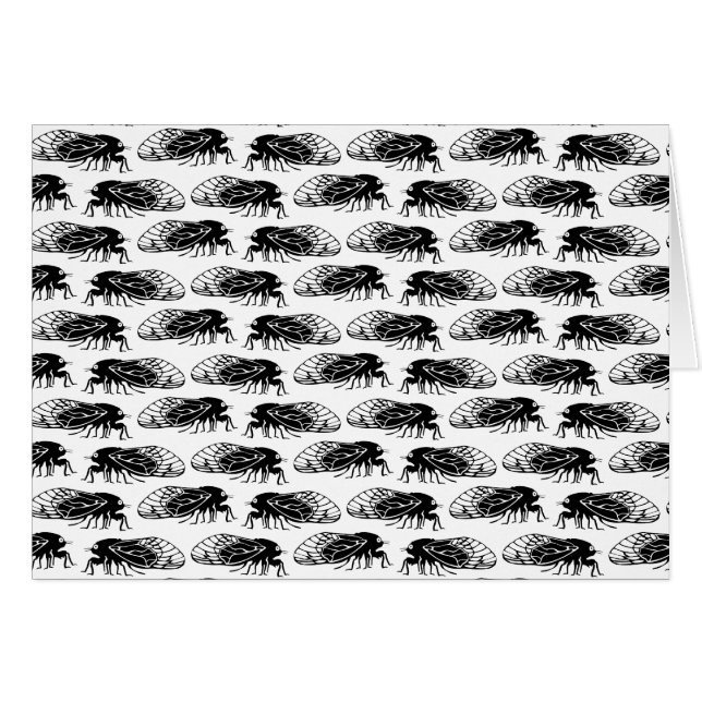 Cartão Cigarra - Magicicada - teste padrão elegante da (Frente Horizontal)