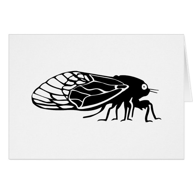 Cartão Cigarras - Cigales - Magicicadas - zumbido do (Frente Horizontal)