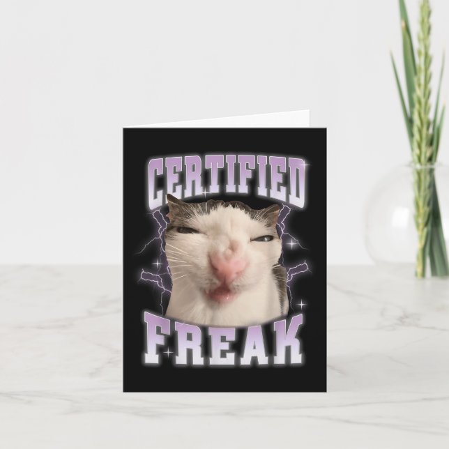 Cartão Cimento De Comida De Capa Amaldiçoado Gatos Engraç (Frente)