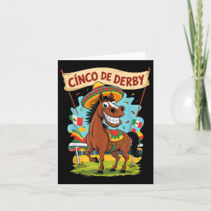 Cartão Cinco De Derby Funny Horse Racing Derby De Mayo