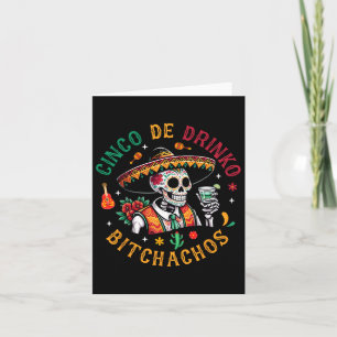 Cartão Cinco De Drinko Achos Funny Cinco De Mayo Bebendo