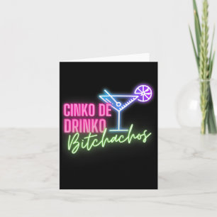 Cartão Cinco De Drinko Achos Funny Cinco De Mayo Bebendo