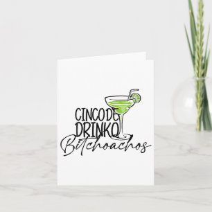 Cartão Cinco De Drinko Achos Funny Cinco De Mayo Bebendo