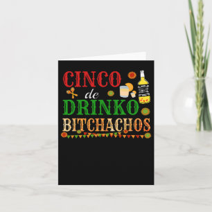 Cartão Cinco De Drinko Achos Mens Bebendo