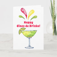 Cinco de Drinko |Cartão Cinco de Mayo Margarita