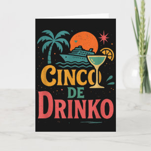Cartão Cinco de drinko festa cinco de maio mês festa 5