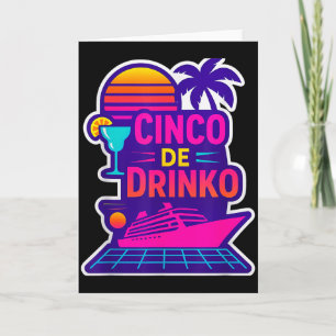 Cartão Cinco de drinko festa cinco de mayo mês festa 5