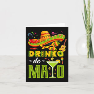 Cartão Cinco De Drinko Fiesta Mexicano Cinco de Mayo