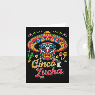 Cartão Cinco de Lucha, Luchador, Lucha Libre, Cinco Engra