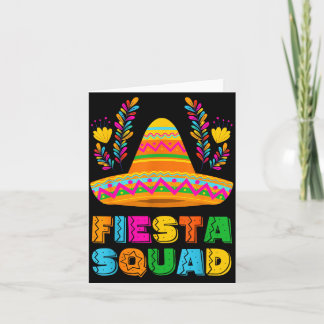 Cartão Cinco de maio esquadrão da festa familiar grupo co