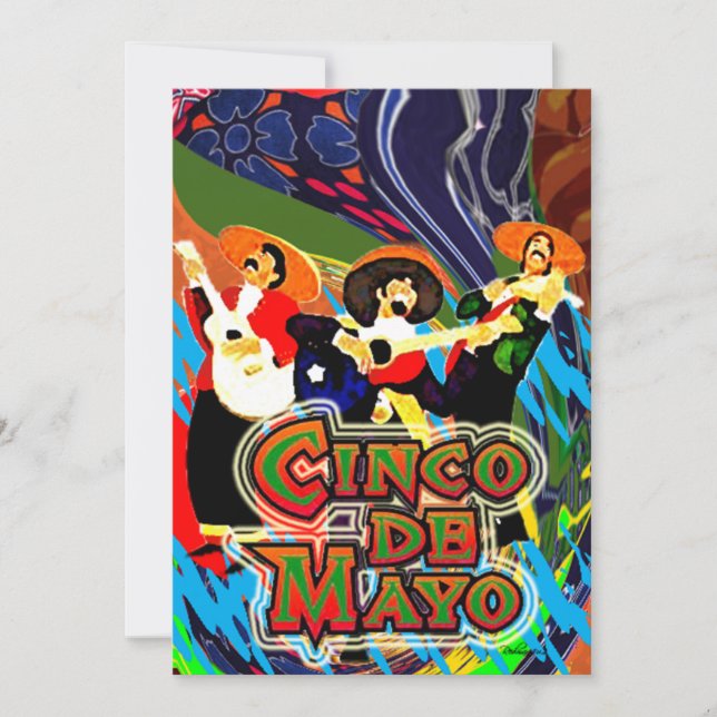 Cartão Cinco de Mayo (Frente)