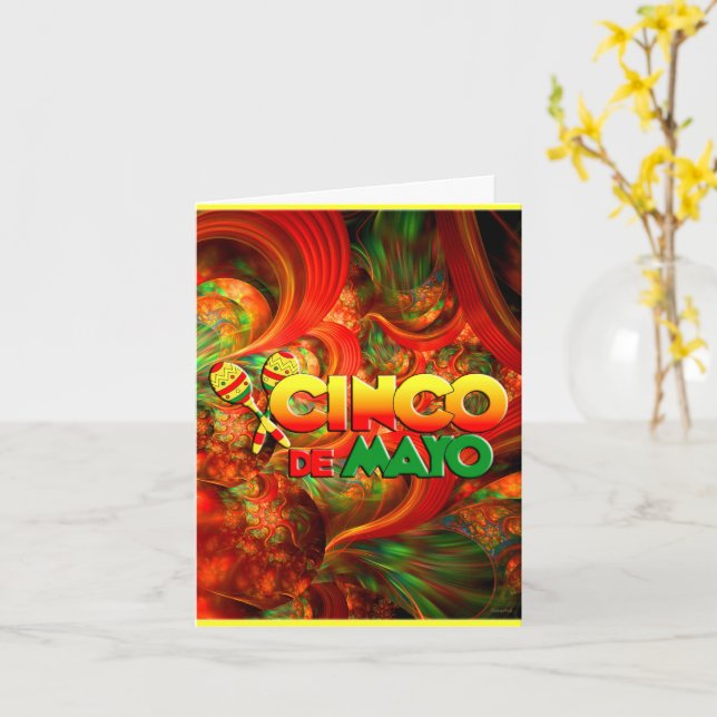 Cartão Cinco de Mayo (Flor Amarela)