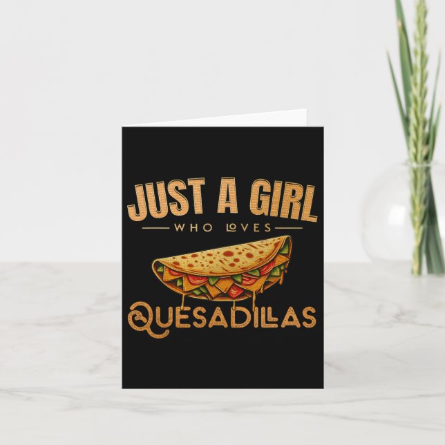 Cartão Cinco De Mayo Comida Apenas Uma Menina Que Ama Que (Frente)