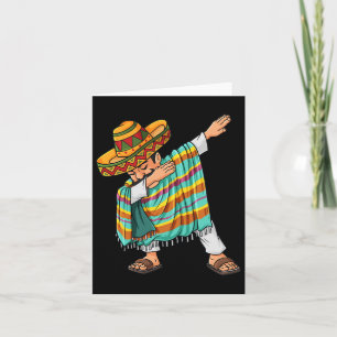 Cartão Cinco De Mayo Dabbing Poncho Sombrero Funny Mexica