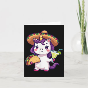Cartão Cinco De Mayo Fiesta Partido Mexicano Com Unicórni