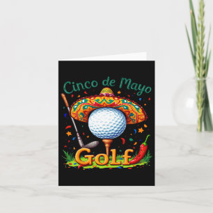 Cartão Cinco De Mayo Golf Ball Com Sombrero Margarita Go