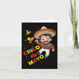Cartão Cinco De Mayo Para Crianças Meninos Design Mexican