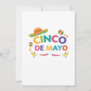 Cartão Cinco De Mayo Para Crianças Mulheres Pinata Sombre