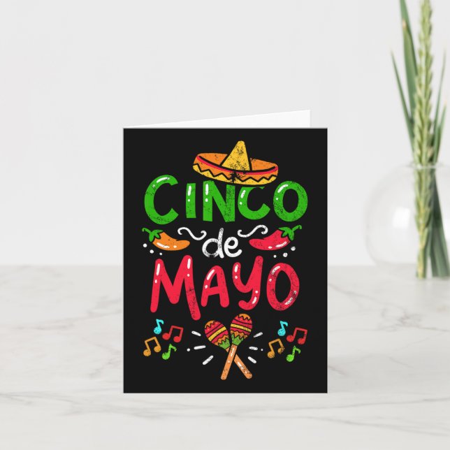 Cartão Cinco De Mayo Vintage México  (Frente)