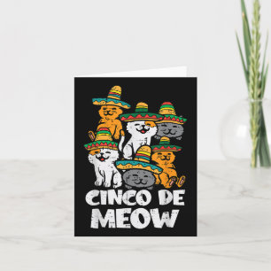 Cartão Cinco De Meow Gats Kitten Cute Cinco De Mayo Women