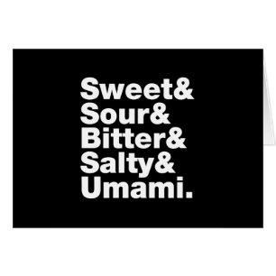 Cartão Cinco gostos básicos