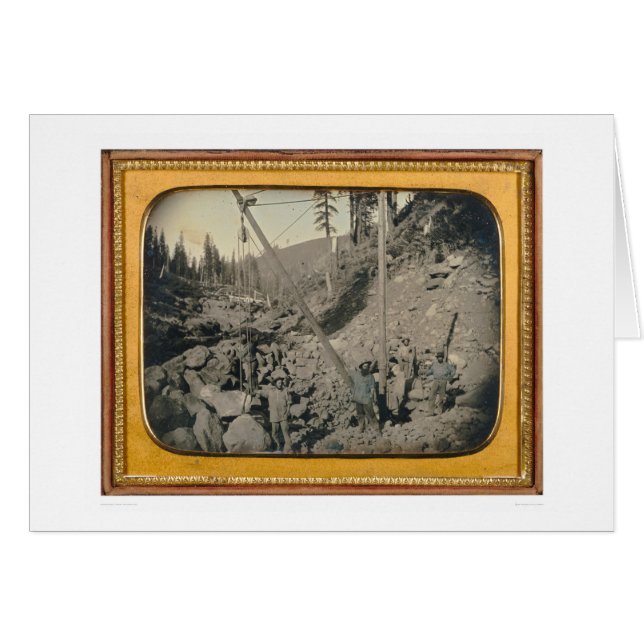 Cartão Cinco mineiros do riverbed… (40064) (Frente Horizontal)