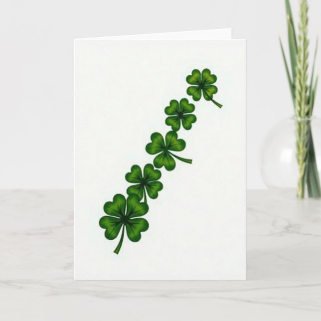 Cartão Cinco Shamrock Fortune (Frente)