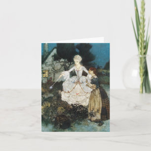 Cartão Cinderella and Fairy Godmother
