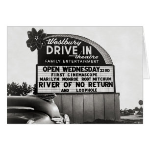 Cartão Cinema Drive-In, 1954
