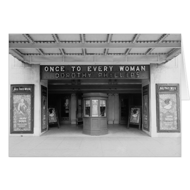 Cartão Cinema Rialto, 1920 (Frente Horizontal)