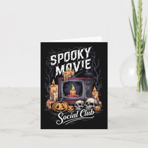 Cartão Cinema Social Club Vintage Tv Halloween Horreen Ar