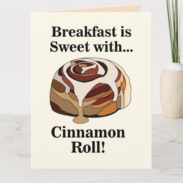Cartão Cinnamon Rolls Sweet Bun Breakfast (Frente)