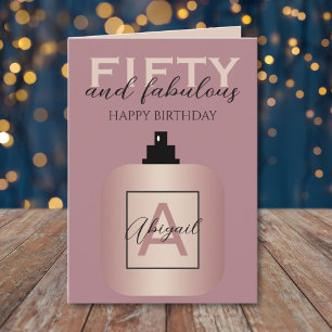 Cartão Cinquenta e Fantástico Perfume de Aniversário em R