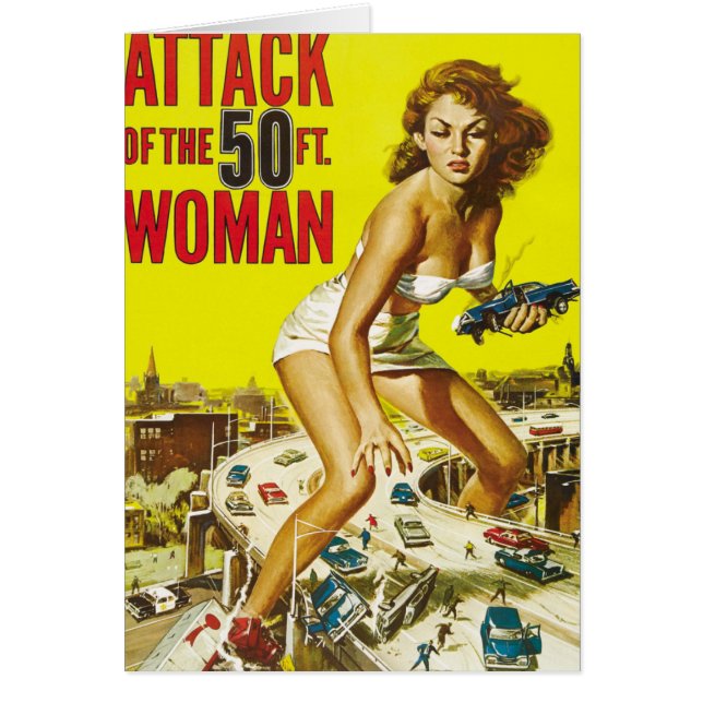 Cartão Cinqüênta mulheres da alienígena do pé (Frente)