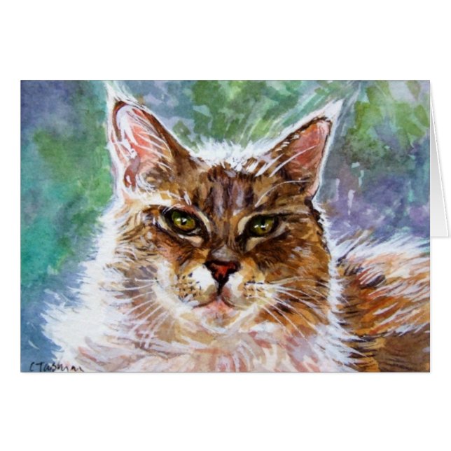 Cartão Cintila o gato (Frente Horizontal)