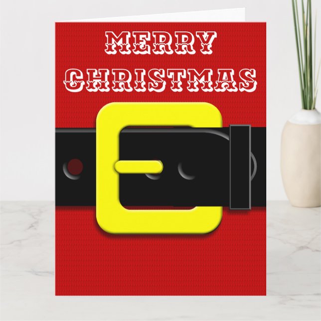 Cartão Cinto do Papai Noel (Frente)