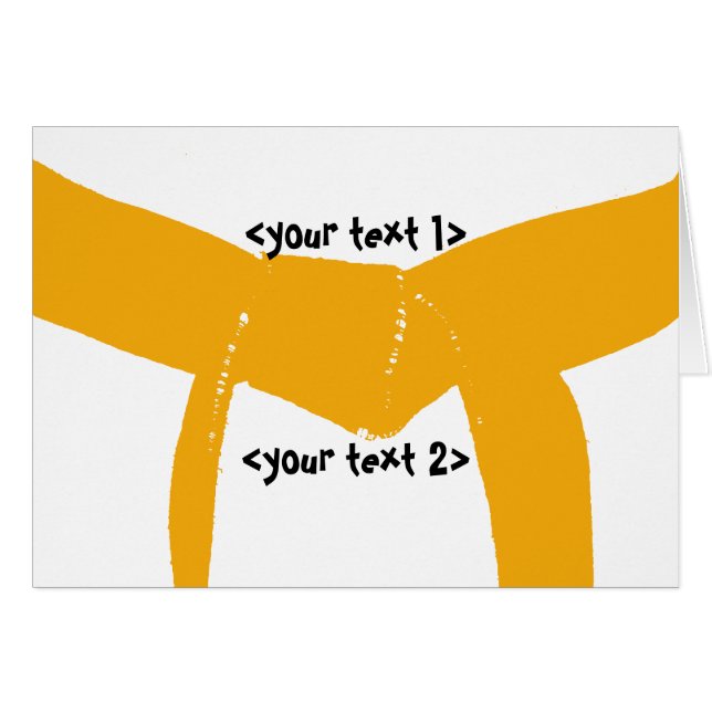 Cartão Cintura Laranja de Artes Marciais (Frente horizontal)