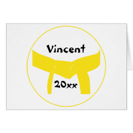 Cartão Cinturão Amarelo de Artes Marciais