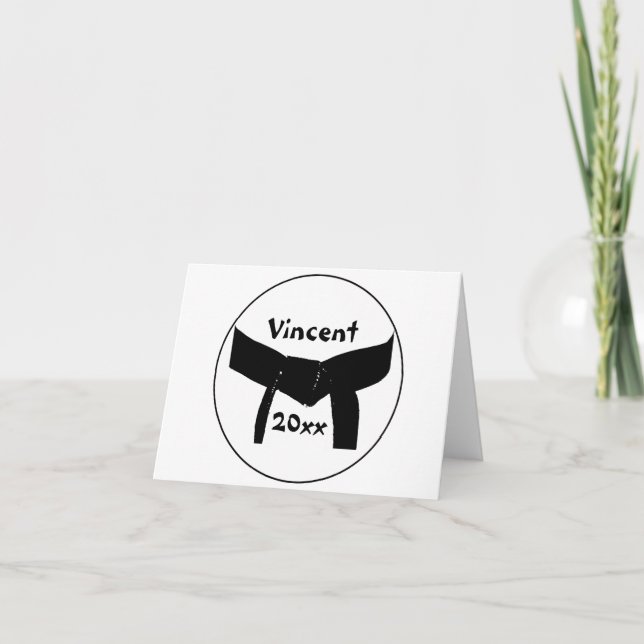 Cartão Cinturão Negro Básico de Artes Marciais (Frente)