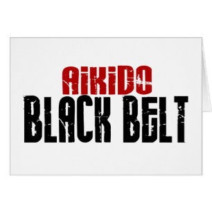 Cartão Cinturão negro do Aikido