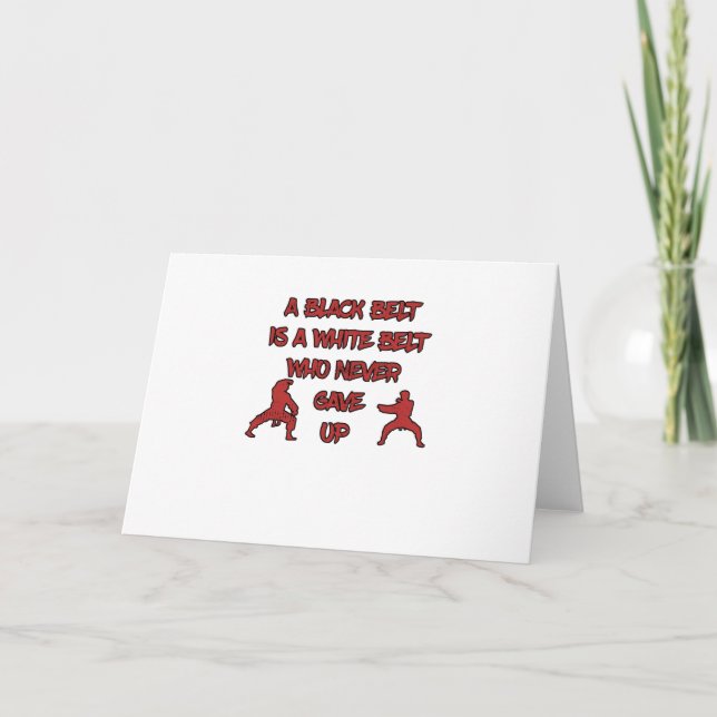 Cartão Cinturão Preto Branco (Frente)